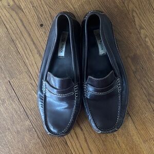 Steve Madden Dark Brown Leather Driving Loafers